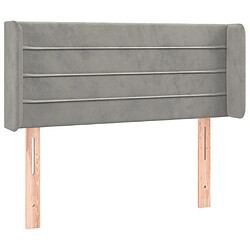 Avis Maison Chic Tête de lit scandinave à LED,meuble de chambre Gris clair 93x16x78/88 cm Velours -MN56634