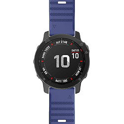 Avis Wewoo Bracelet pour montre connectée Garmin Fenix 6 22mm Smartwatch à en silicone à libération rapide Bleu foncé