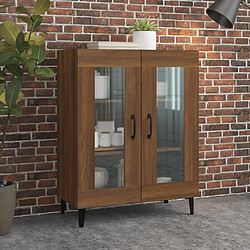 vidaXL Buffet chêne marron 69,5x34x90 cm bois d'ingénierie