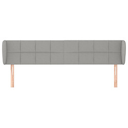 Avis Maison Chic Tête de lit scandinave avec oreilles,meuble de chambre Gris clair 163x23x78/88 cm Tissu -MN42281