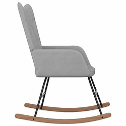 Avis Maison Chic Chaise à bascule | Fauteuil Relax, design moderne Gris clair Tissu -GKD85169