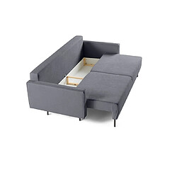 Lisa Design Charlie - canapé droit 3 places - convertible avec coffre - en tissu