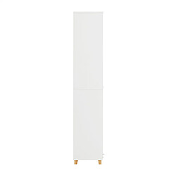 Acheter SoBuy BZR74-W Meuble Colonne de Salle De Bain, Armoire Haute Étroite, Placard de Rangement avec 2 Niches, 1 Porte et 1 Panier à Linge