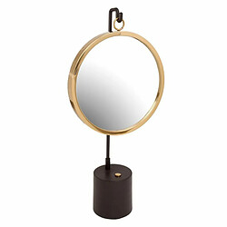 Paris Prix Miroir à Poser Rond Eleganca 65cm Noir & Or