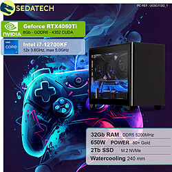 Sedatech Mini-PC Gamer • Intel i7-12700KF • RTX4060Ti • 32 Go DDR5 • 2To SSD M.2 • sans OS