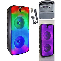 ENCEINTE SONO PORTABLE PARTY BLUETOOTH 800W MOBILE USB TWS LED RGB MSD TELECOMMANDE +MICRO Radio Fm