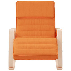 Avis Maison Chic Chaise à bascule | Fauteuil Relax, design moderne Jaune foncé Tissu -GKD71693