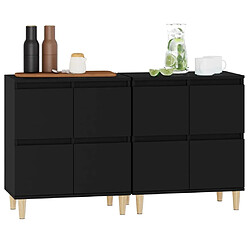 Acheter Maison Chic Ensemble de 2 Buffets,commode,console pour rangement noir 60x35x70 cm bois d'ingénierie -MN99346