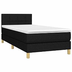 Avis Sommier à lattes LED,Cadre à lattes de lit avec matelas pour Adulte Noir 100x200 cm Tissu -MN58568