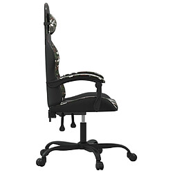 Avis vidaXL Chaise de jeu Noir et camouflage Similicuir