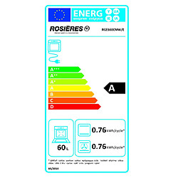 Cuisinière mixte a 60l 4 feux blanc - rge660cmwe - ROSIERES