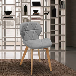 Ahd Amazing Home Design Chaise design nordique pieds bois tissu cuisine bar restaurant Whale, Couleur: Gris