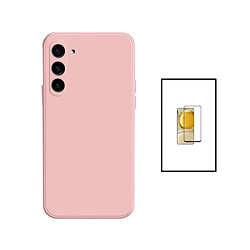 Kit de film en verre trempé de la couverture de 5D + couvercle de silicone liquide Phonecare pour Samsung Galaxy S24 5G - rose 