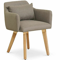 Paris Prix Lot de 2 Fauteuils Scandinave Alan 70cm Taupe