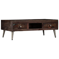 vidaXL Table basse Bois de récupération solide 100x60x35 cm