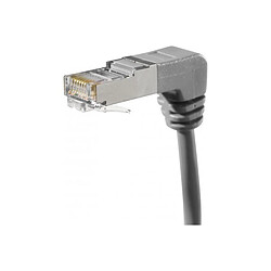 Abi Diffusion Cordon RJ45 catégorie 6A S/FTP coudé bas gris - 0,7 m