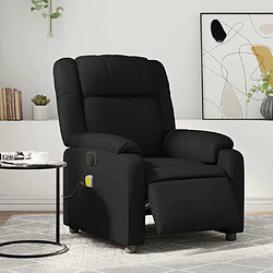 Maison Chic Fauteuil Relax pour salon, Fauteuil de massage inclinable électrique noir similicuir -GKD99090