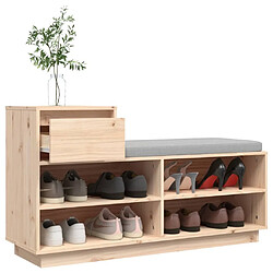 Acheter vidaXL Armoire à chaussures 110x34x61 cm Bois de pin massif