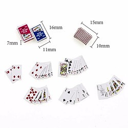 Wewoo 112 DIY Cute Dollhouse Poker Cartes À Jouer Style Aléatoire Mini Poupée Accessoires