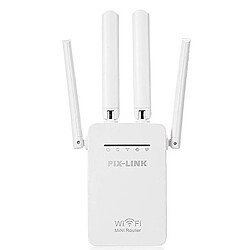 Wewoo Routeur sans fil Répéteur de WiFi intelligent avec 4 antennes WiFispécification de prise américaine blanche