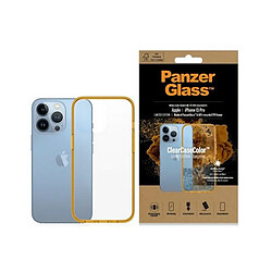 panzerglass coque transparent iphone 13 pro 6.1" antibacterial military grade tangerine 0338 