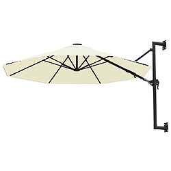 Avis Maison Chic Parasol Jardin | Parasol mural avec mat métallique 300 cm Sable - GKD43555