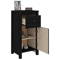 Acheter Maison Chic Buffet,Meuble de Rangement,commode pour salon,Cuisine Noir 40x35x80 cm Bois massif de pin -MN65065