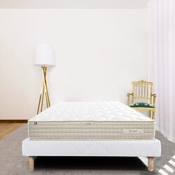 LUXURY LITERIE Ensemble matelas Sublime 140x200 cm + sommier blanc ep 13cm •Dimensions du couchage: 140x200 cm •Type de matelas: mousse, memosoft100 •Epaisseur du matelas: 20 cm •Matelas livré roulé compressé •Traitement de protection: Anti-acarien, Anti-bactérien, Hypoallergénique •Revêtement-Coutil certifié Oeko-tex® - 1 Sommi