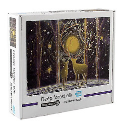 Universal 1000pcs Deep Forest Elk Jigsaw Diy Puzzle Toys Assemblage de décoration d'image pas cher