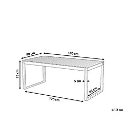 Avis Beliani Table de jardin 180 x 90 cm Bois Bois clair SASSARI