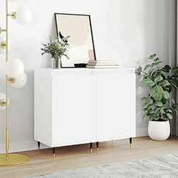 Maison Chic Ensemble de 2 Buffets,commode,console pour rangement blanc 40x35x70 cm bois d’ingénierie -MN91614