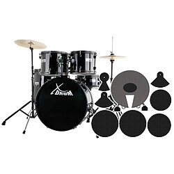 XDrum Rookie 22? Batterie Noir Standard Avec Set de Sourdines