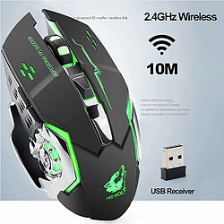 Youngshion Souris de jeu LED sans fil rechargeable