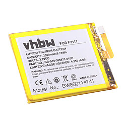 vhbw Li-Polymère batterie 2300mAh (3.8V) pour téléphone portable mobil smartphone comme Sony GB-S10-385871-010H 