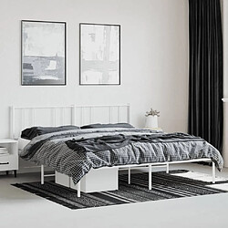 Acheter Maison Chic Lit adulte - Cadre de lit métal avec tête de lit,Structure du lit Contemporain pour chambre blanc 180x200 cm -MN11625