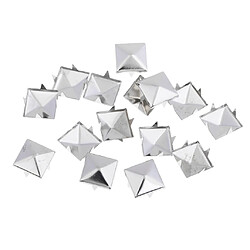 Acheter 100 pcs mode suqare pyramide goujons clou pour le cuir artisanat argent