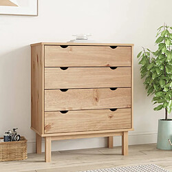 vidaXL Commode OTTA 76,5x39,5x90 cm Bois de pin massif 