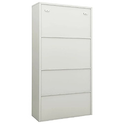 Avis vidaXL Armoire de bureau Gris clair 90x40x180 cm Acier