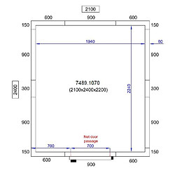 Chambre Froide Positive Pro Line - Hauteur 2200 mm - Combisteel