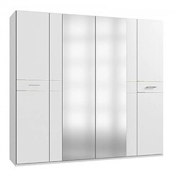 Inside 75 Armoire PARINI portes battantes 2 miroirs blanc/chrome 