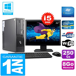 PC Fujitsu Esprimo E500 E85+ SFF I5-2400 RAM 8Go Disque 250Go Wifi W7 Ecran 22" · Occasion 