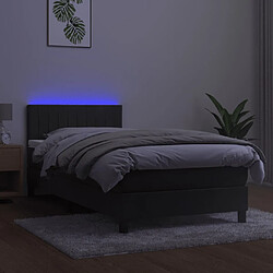 Acheter Sommier à lattes,Cadre à lattes de lit et matelas et LED pour Adulte Gris foncé 80x200cm -MN88781