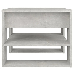 Avis vidaXL Table basse gris béton 55,5x55x45 cm bois d'ingénierie