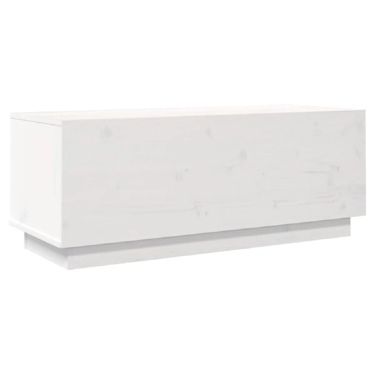 Maison Chic Meuble TV scandinave - Banc TV pour salon Blanc 90x35x35 cm Bois de pin massif -MN77929 pas cher