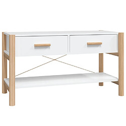 Maison Chic Meuble TV scandinave - Banc TV pour salon Blanc 82x38x45 cm Bois d'ingénierie -MN16476