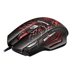 Avis Wewoo Souris noir pour Ordinateur PC Portable Haute Précision Gaming Mouse LED quatre couleur contrôlée respiration lumière USB 7 Boutons 3200 DPI Filaire Optique