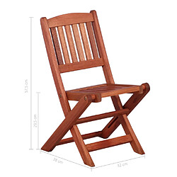 vidaXL Chaises à manger pour enfants lot de 2 Bois d'eucalyptus pas cher