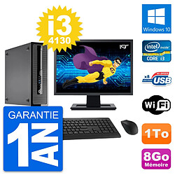 PC HP ProDesk 400 G1 SFF Ecran 19" i3-4130 RAM 8Go Disque 1To Windows 10 Wifi · Occasion 