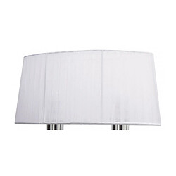 Avis Luminaire Center Lampe avec abat jour Louise Chrome poli 2 ampoules 50cm