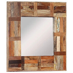 Maison Chic Miroir mural | Miroir Décoration pour Maison Salle de Bain Bois massif de récupération 50x50 cm -GKD80414